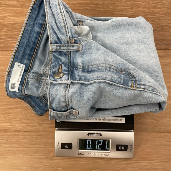 RSQ Jeans Girls 12 Tilly’s Blue Super High Rise Jeggings Denim Light Wash - Picture 16 of 16